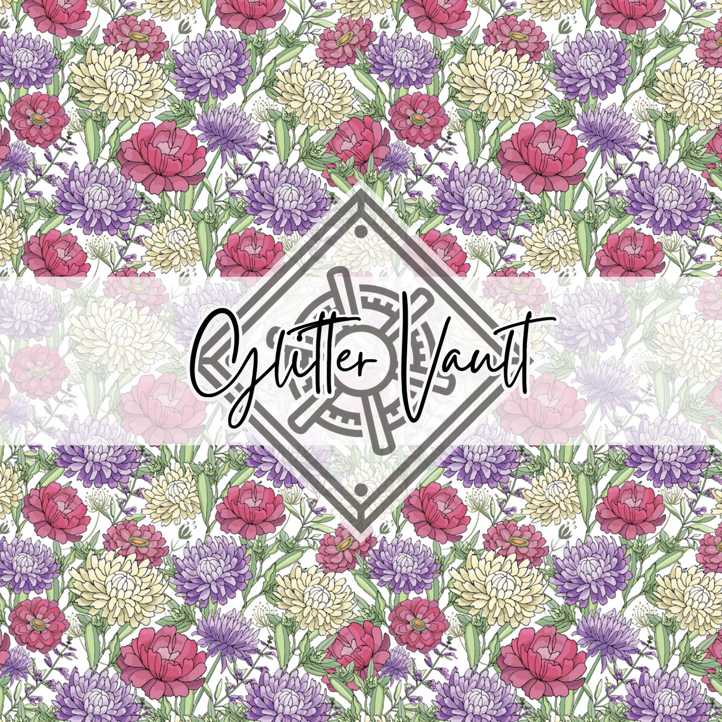 #1015 - Floral Vinyl Print - Small