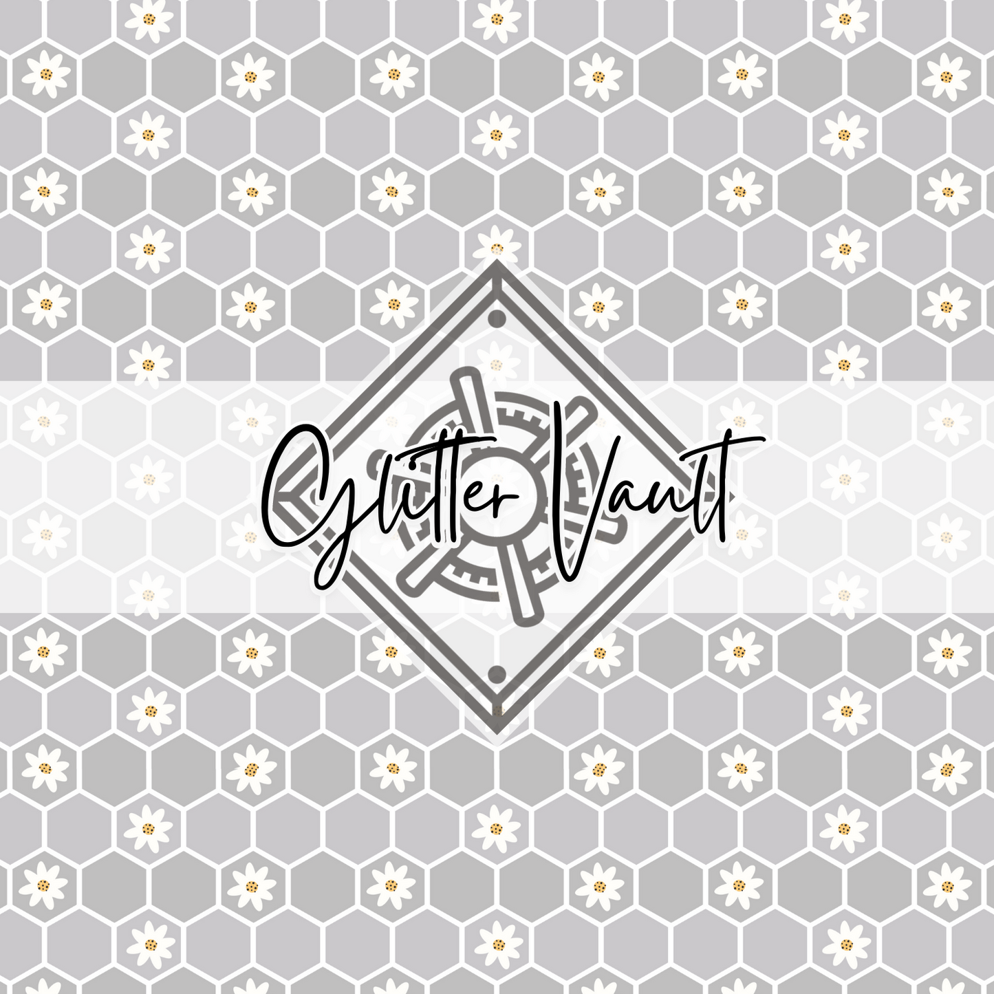#1030 - Honeycomb Daisy Vinyl Print