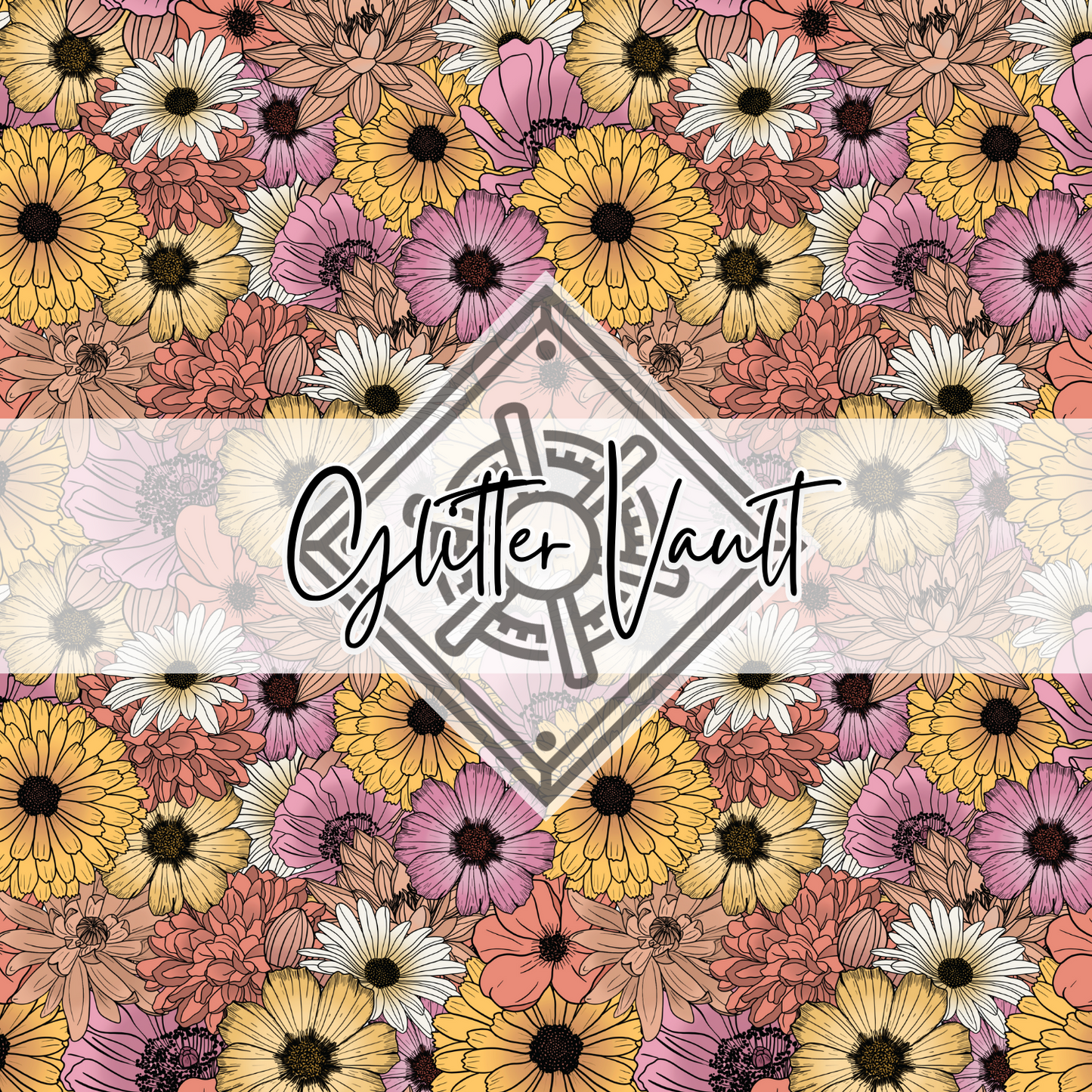 #1051 - Floral Vinyl Print - EXCLUSIVE Design