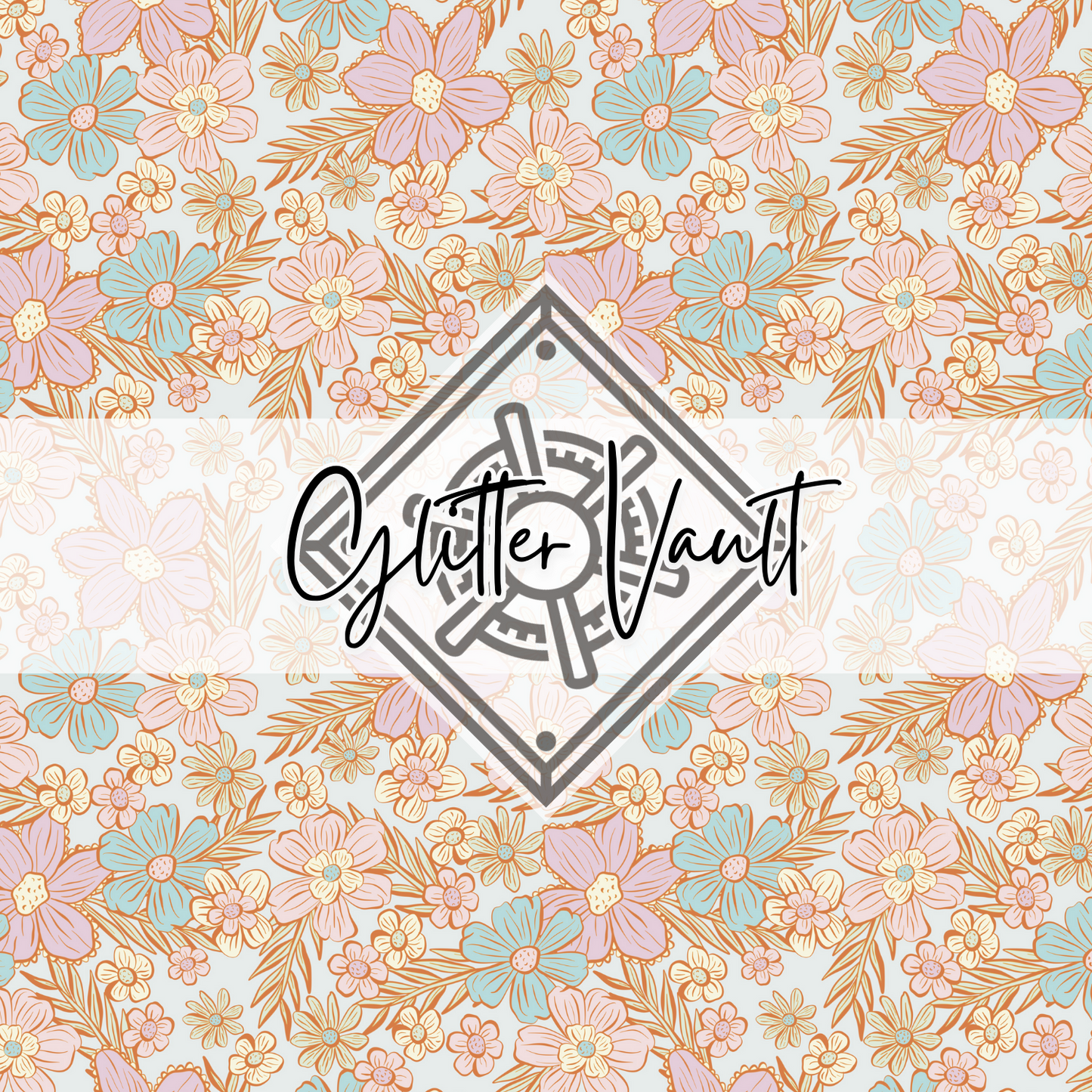 #1055 - Pastel Floral Vinyl Print