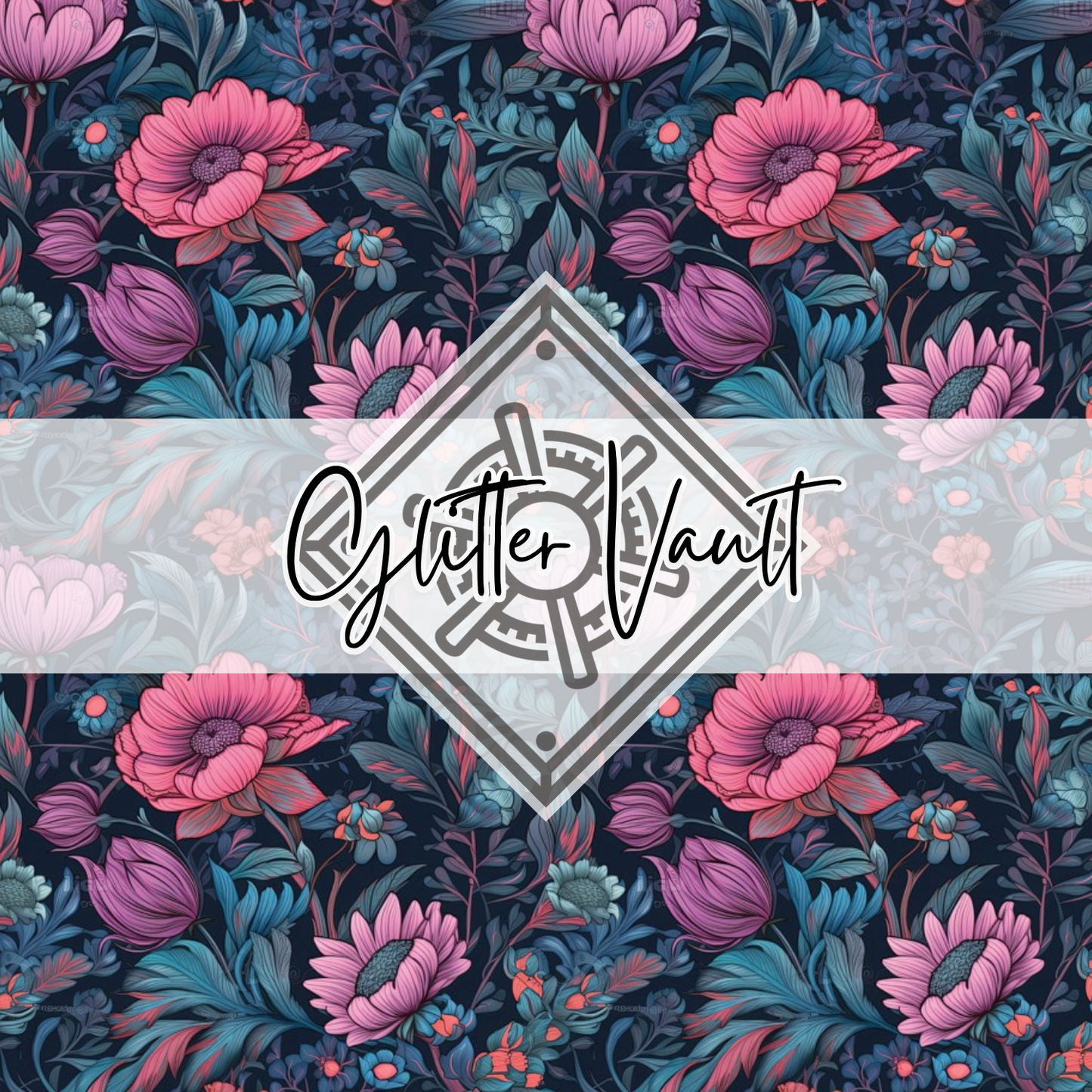 #1085 - Floral Vinyl Print - Large