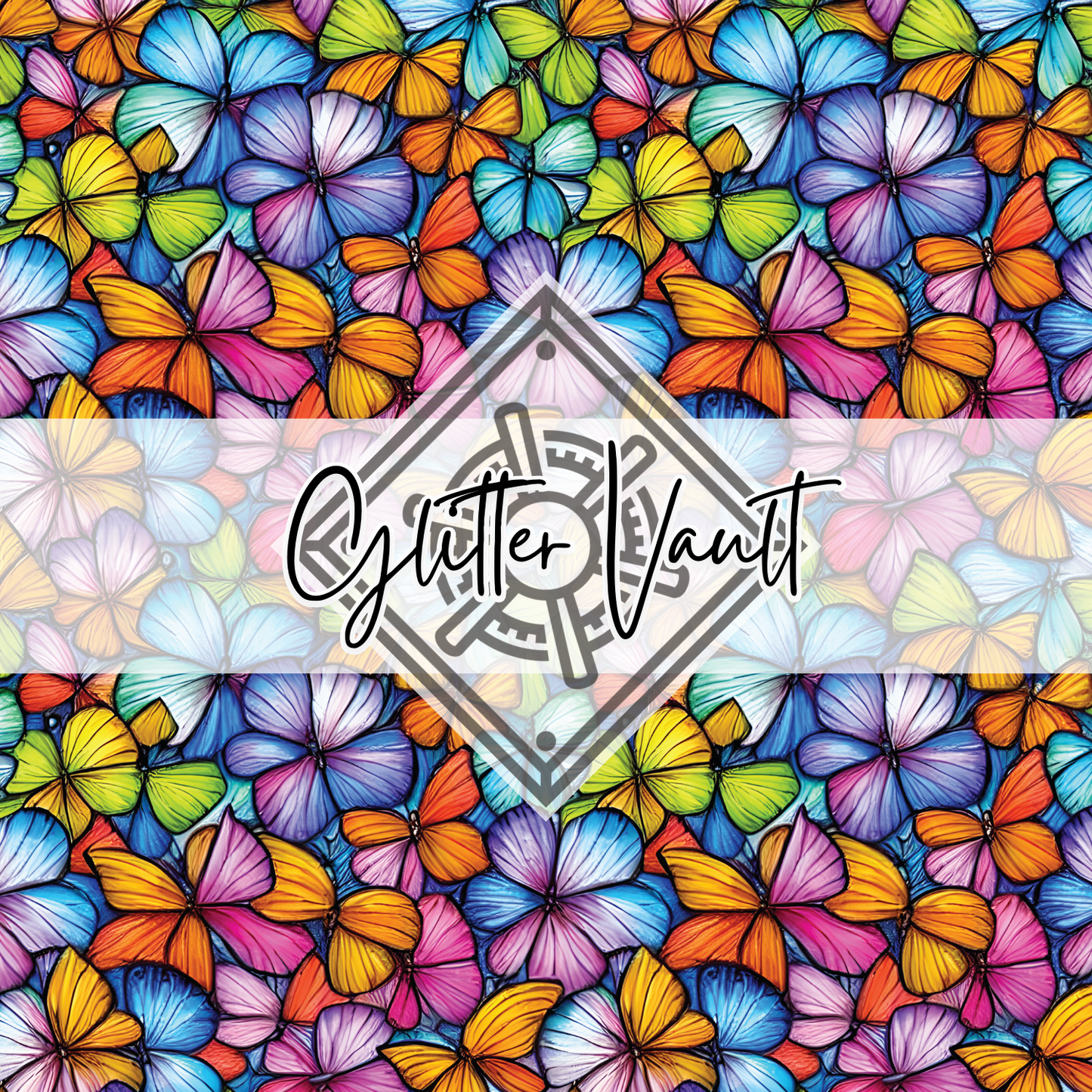 #1089 - Bright Floral Vinyl Print - Large