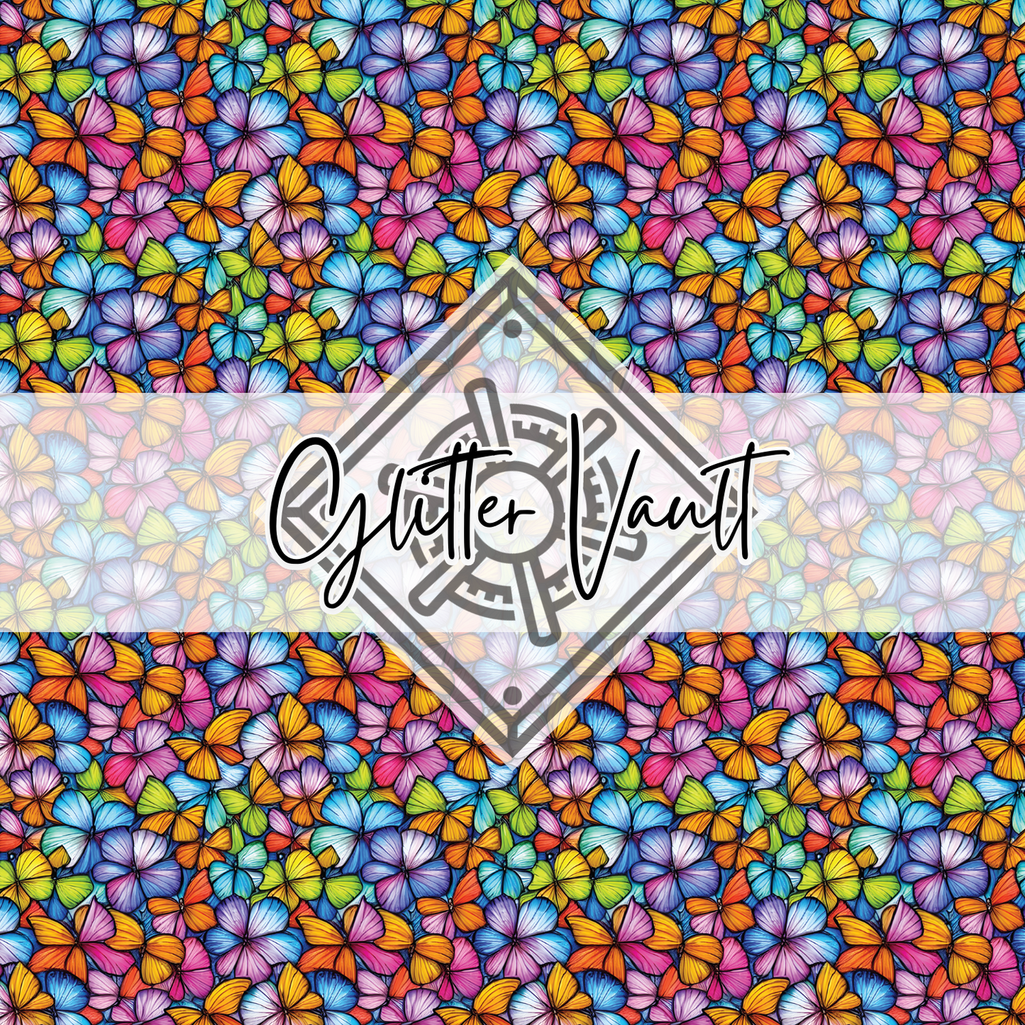 #1090 - Bright Floral Vinyl Print - Small