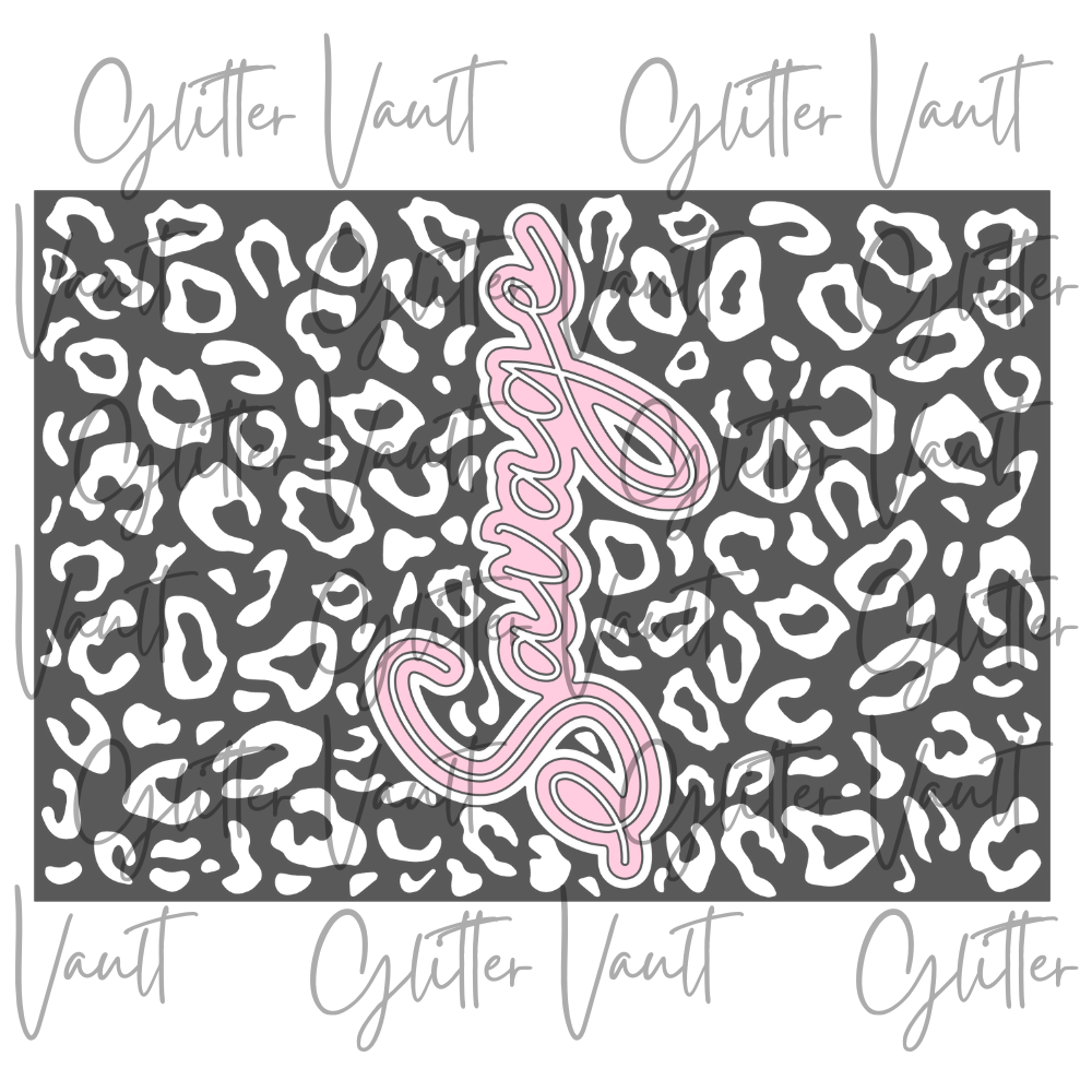 Savage Leopard Print - Tumbler Burst Template