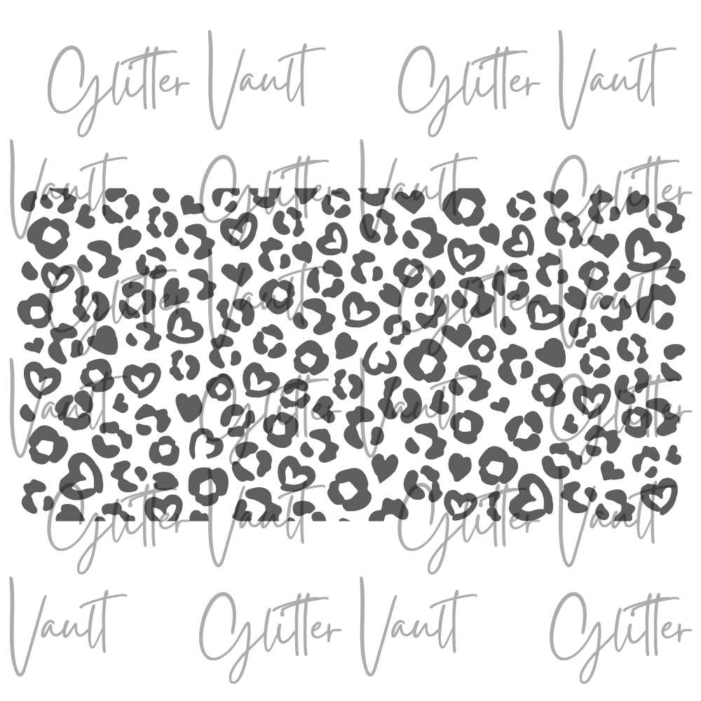 Leopard Print Hearts cut file - Digital File