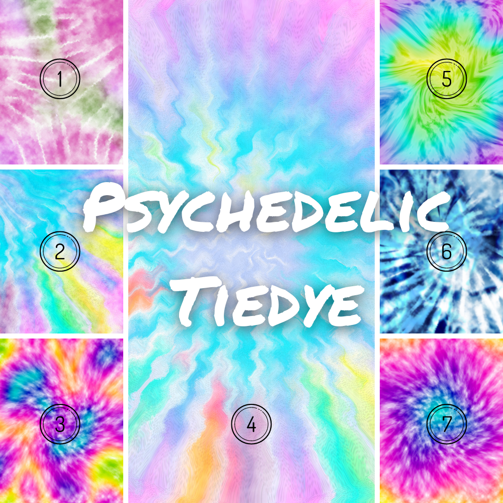 Psychedelic Tie-dye Background Set - Digital Download