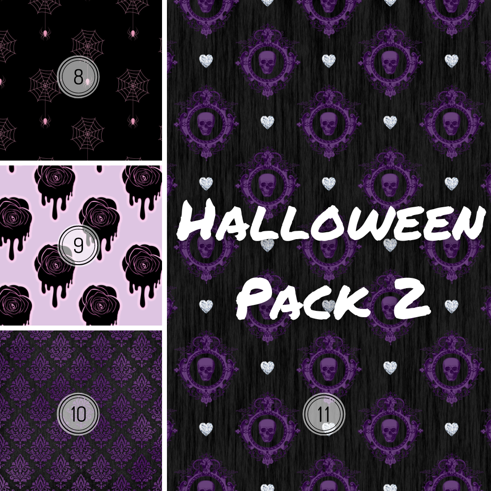 Halloween Pack 2 Background Set - Digital Download