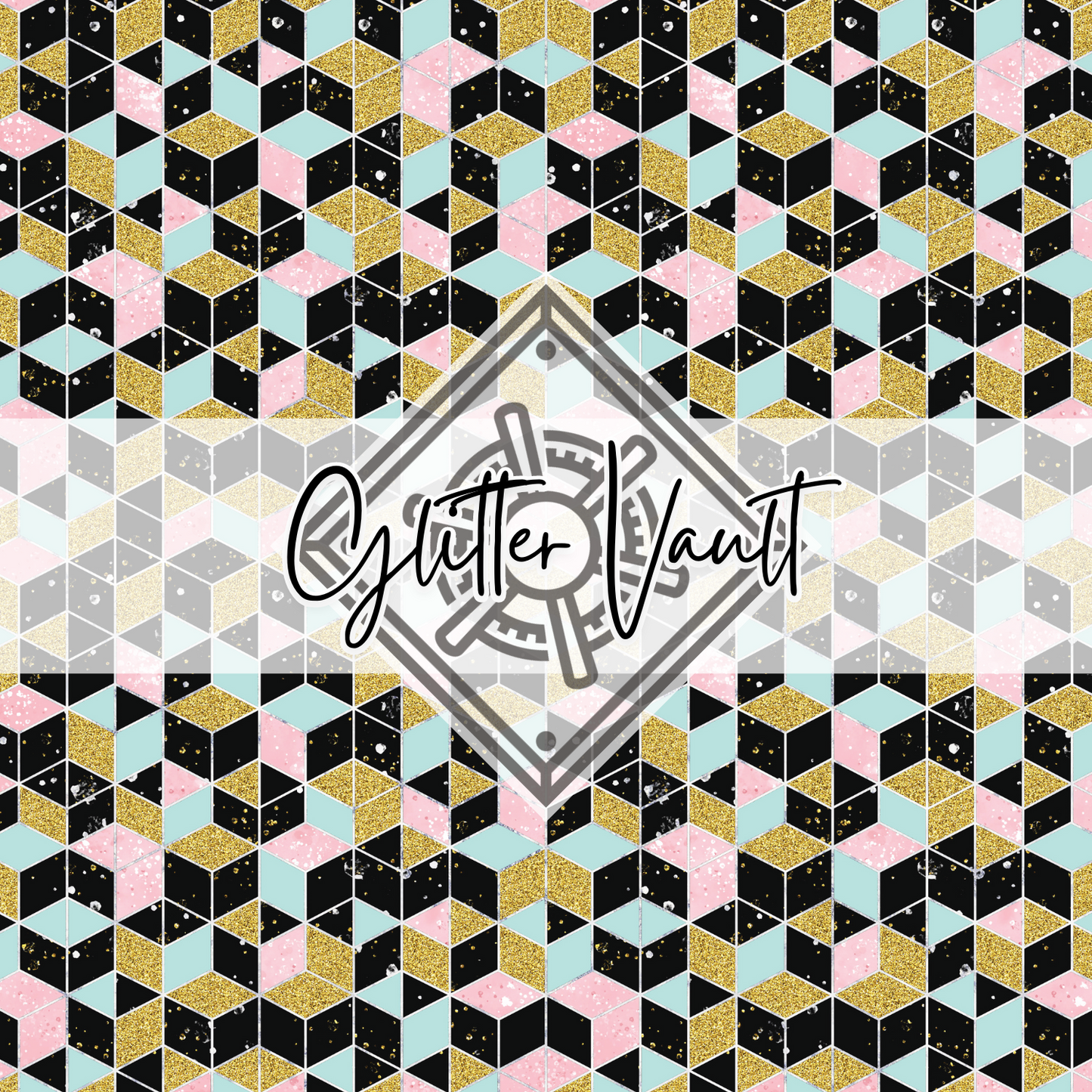 #2017 - Geo Triangles Vinyl Print