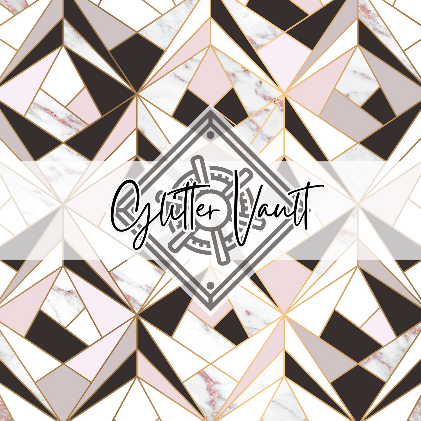 #2018 - Geo Triangles Vinyl Print - Large