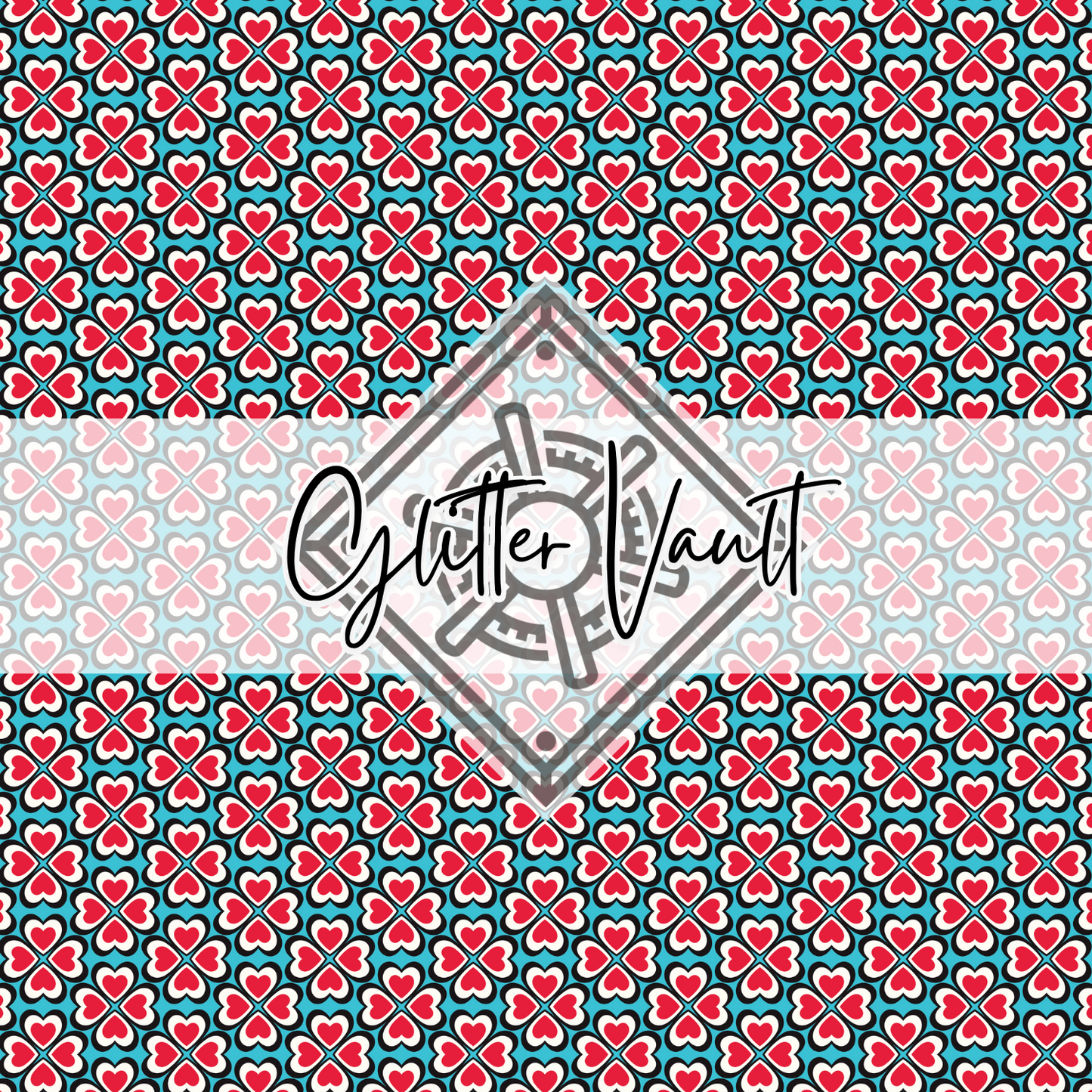 #2025 - Art Deco Clover Vinyl Print - Small