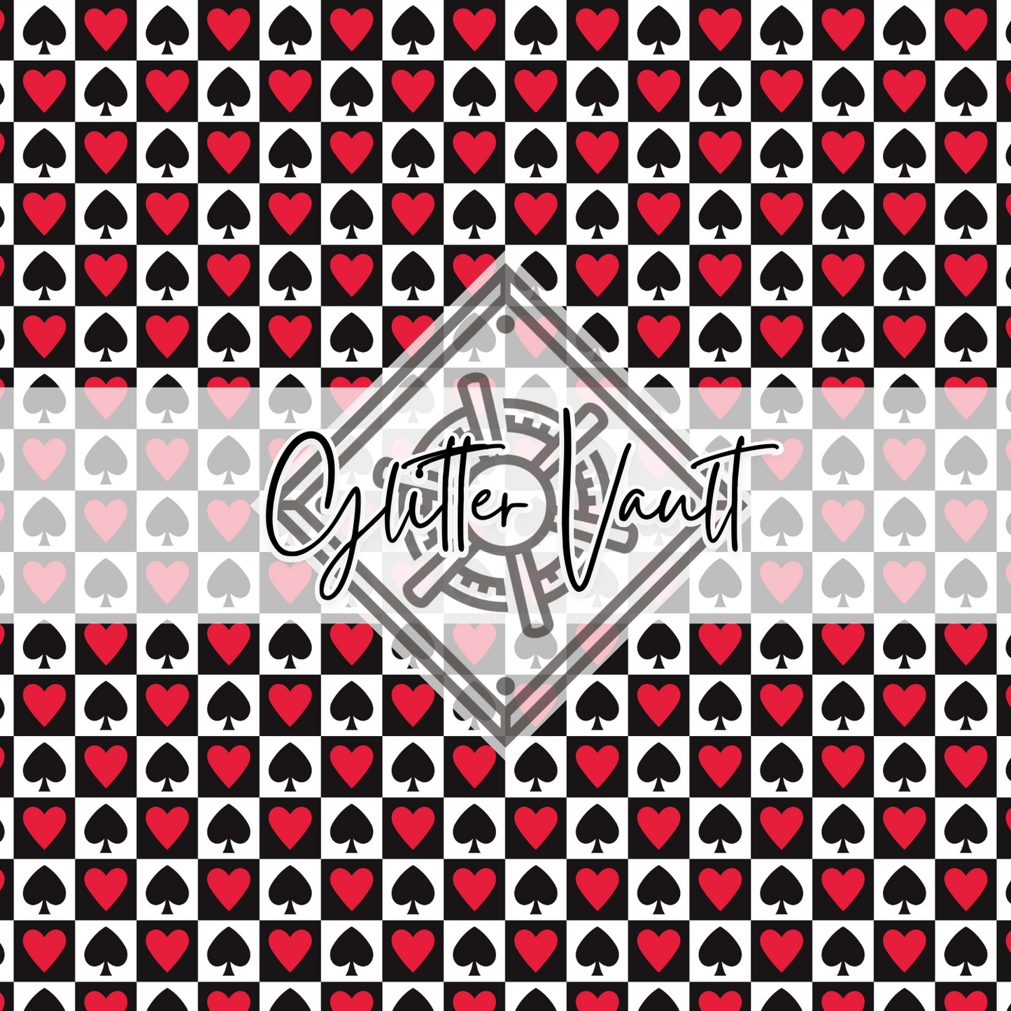 #3403 - Hearts + Spades Vinyl Print