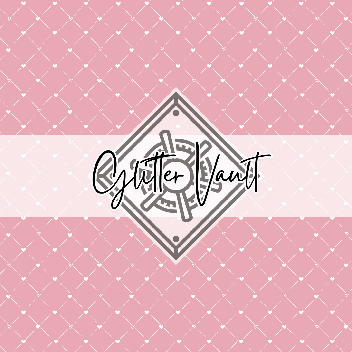 #3419 - Quilted Hearts Vinyl Print