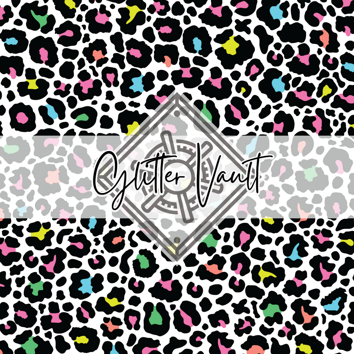 #4020 - Neon Leopard Vinyl Print - Large