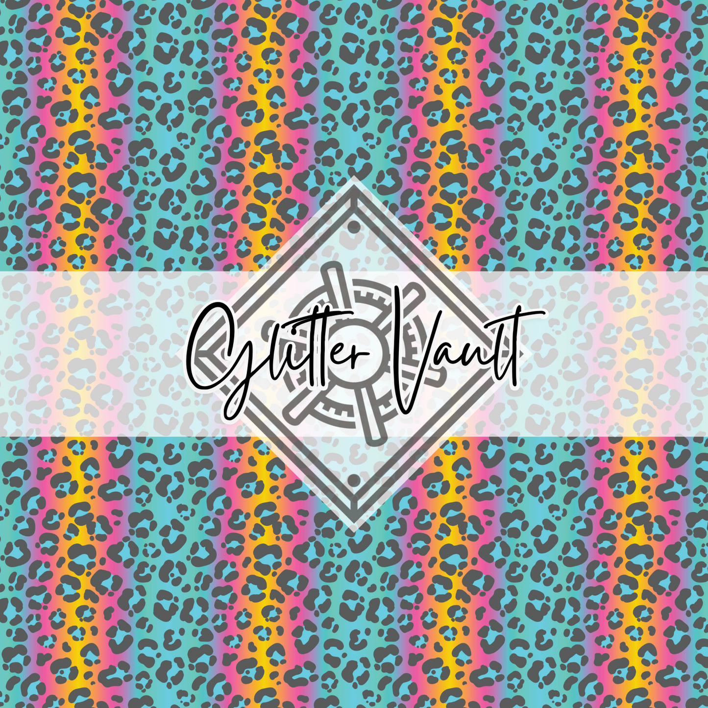 #4024 - Neon Leopard Stripes Vinyl Print - Small