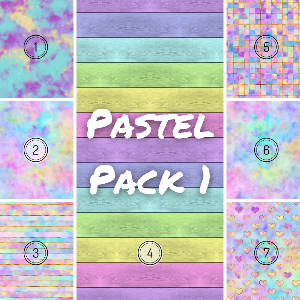 Pastel Pack 1 Background Set - Digital Download