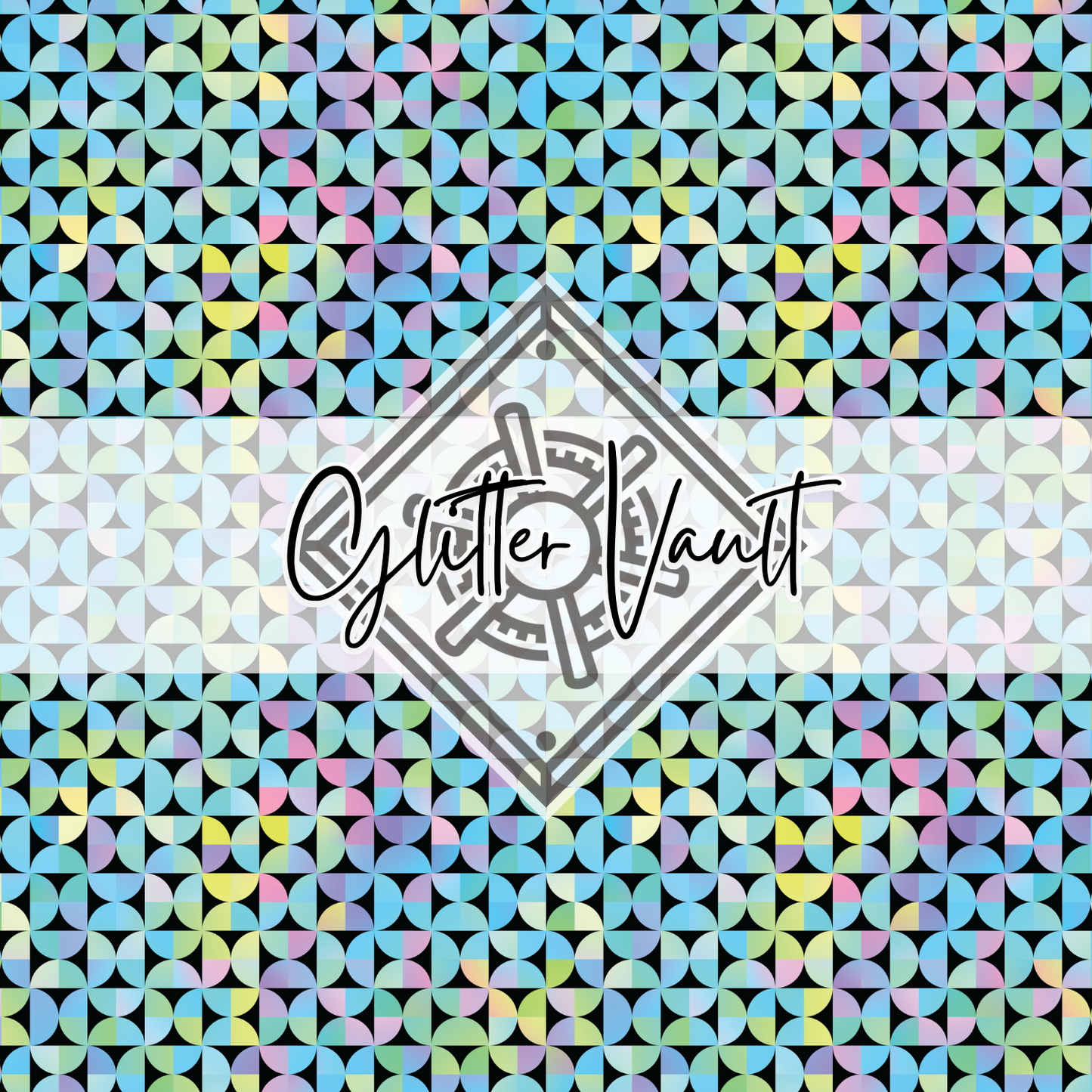 #7039 - Neon Geo Vinyl Print