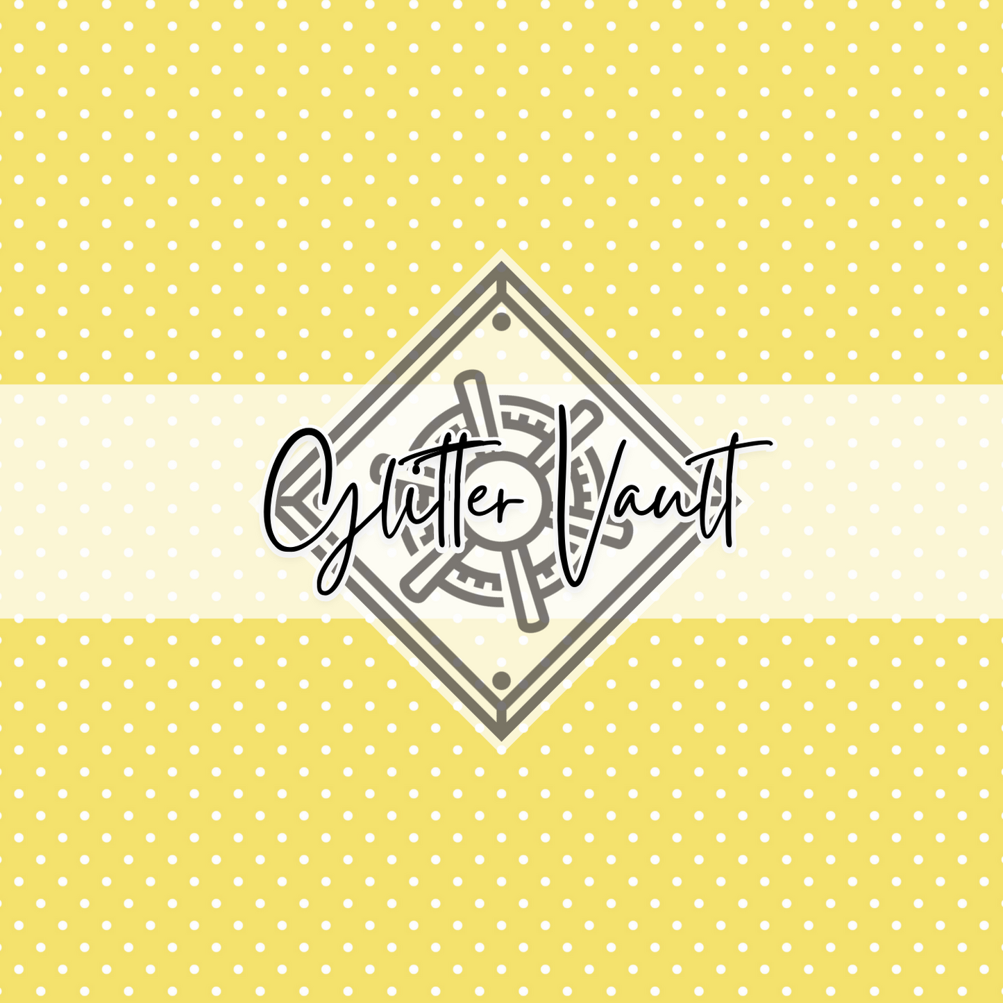 #7047 - Yellow Polka Dot Vinyl Print