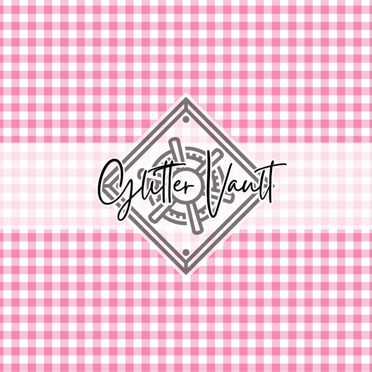 #7049 - Pink Gingham Vinyl Print - Small