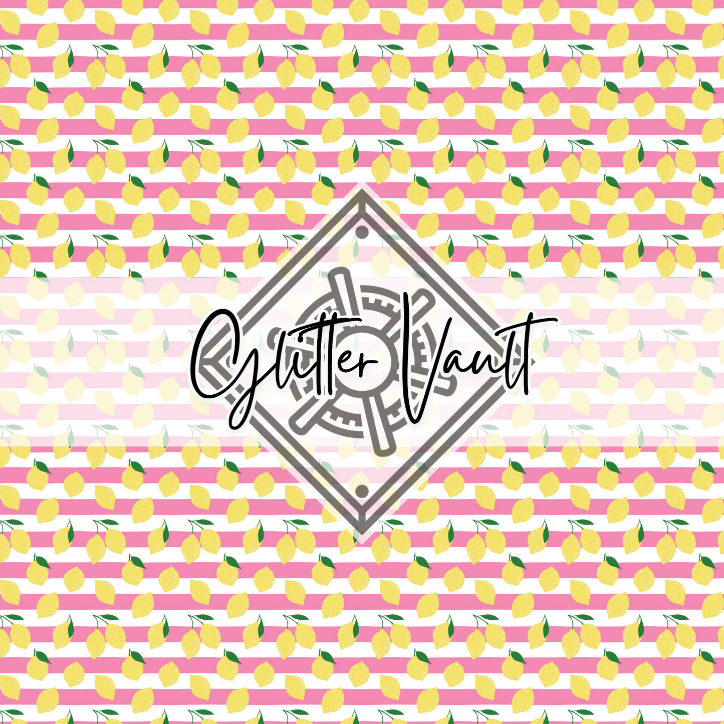 #7053 - Pink Lemonade Stripes Vinyl Print - Small