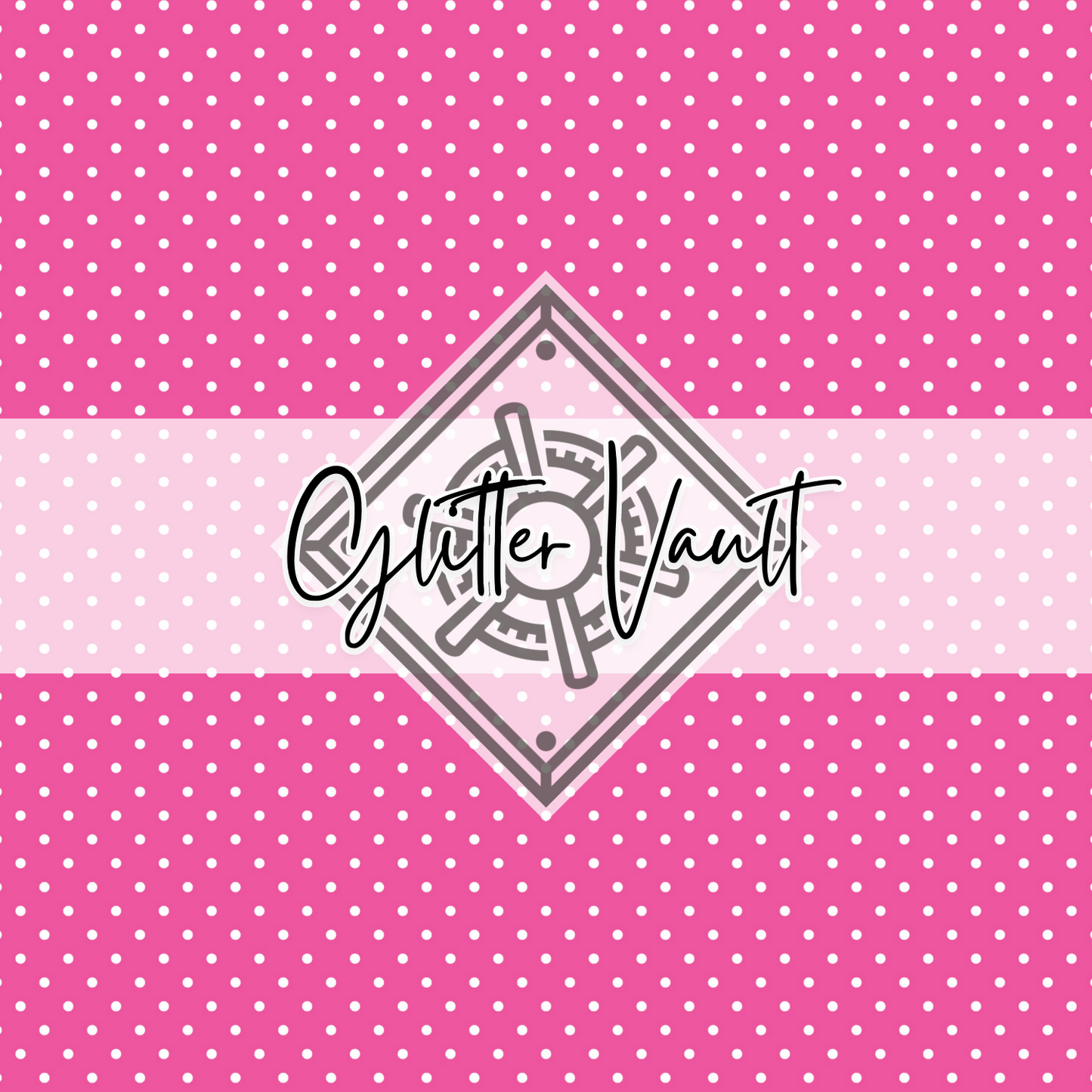 #7055 - Pink Polka Dot Vinyl Print