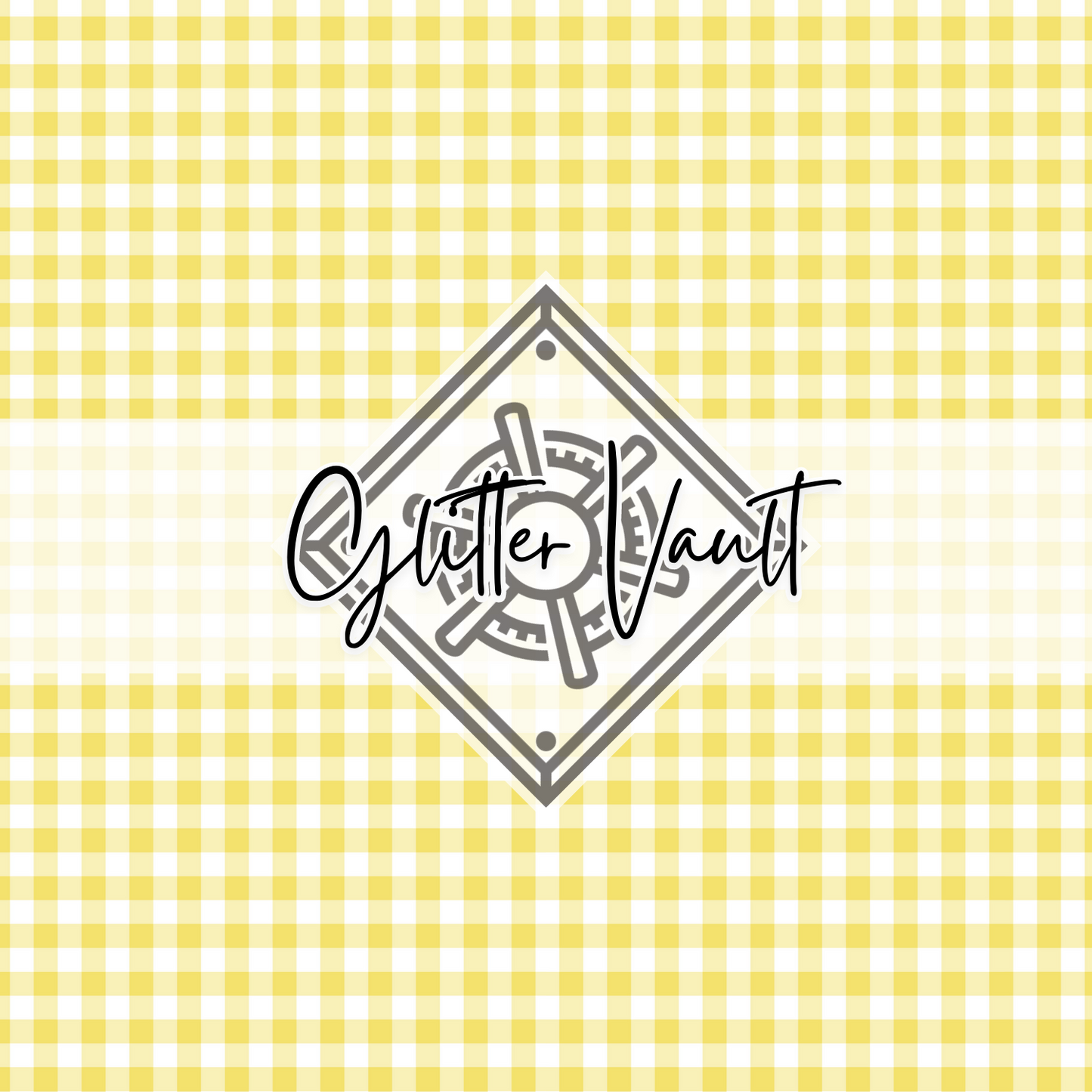 #7057 - Yellow Gingham Vinyl Print - Small