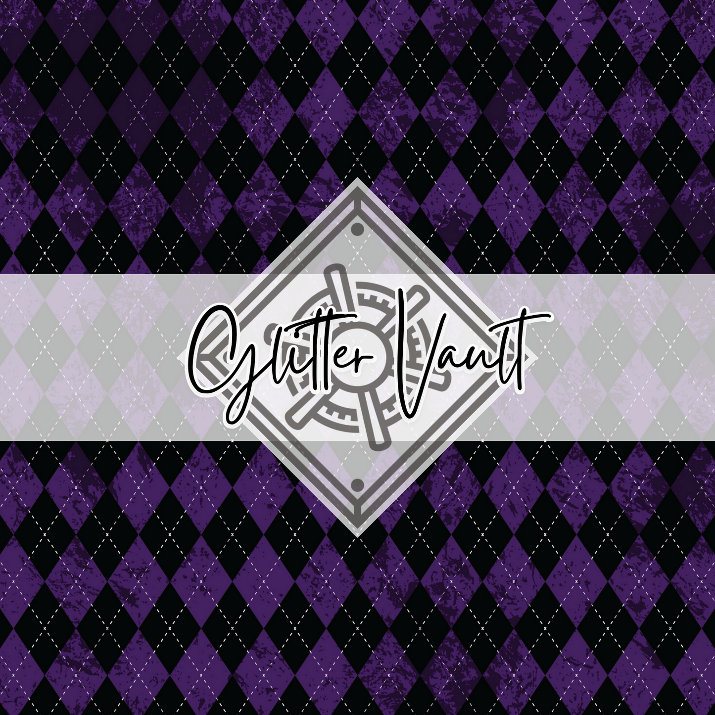 #7081 - Purple Argyle Vinyl Print