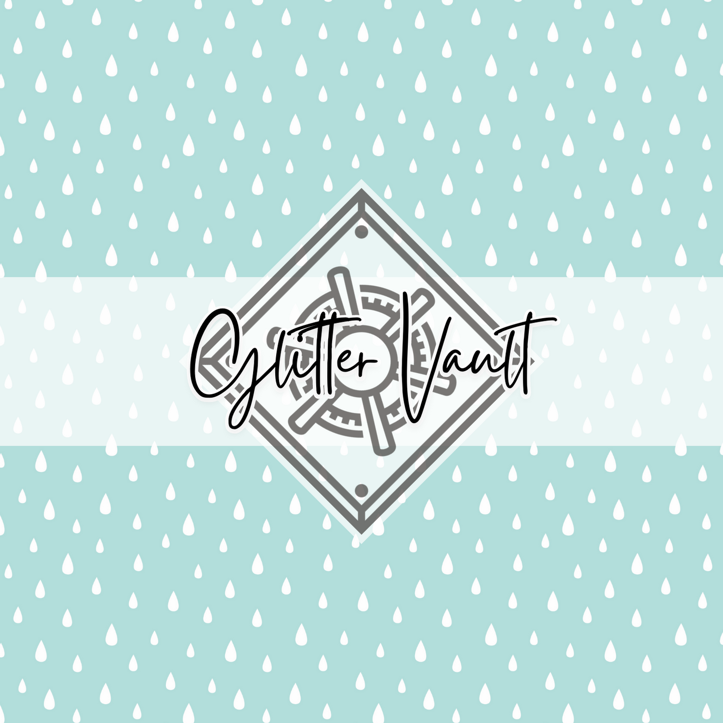 #7102 - Blue Teardrop Vinyl Print