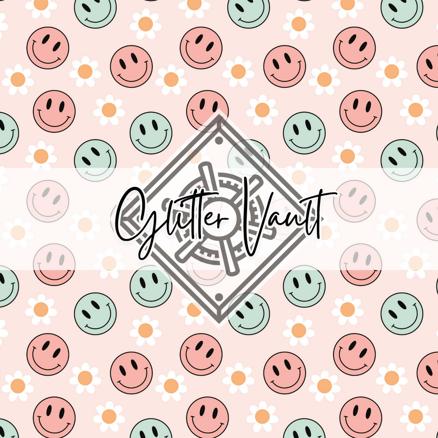 #7111 - Smiley Face Daisy Vinyl Print
