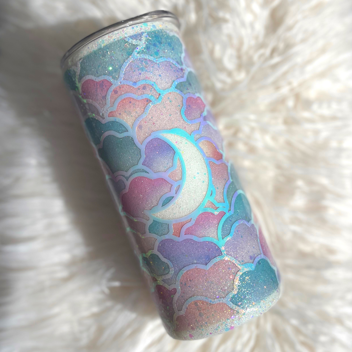 "Cloudy days have silver linings too" Tumbler template - Digital File