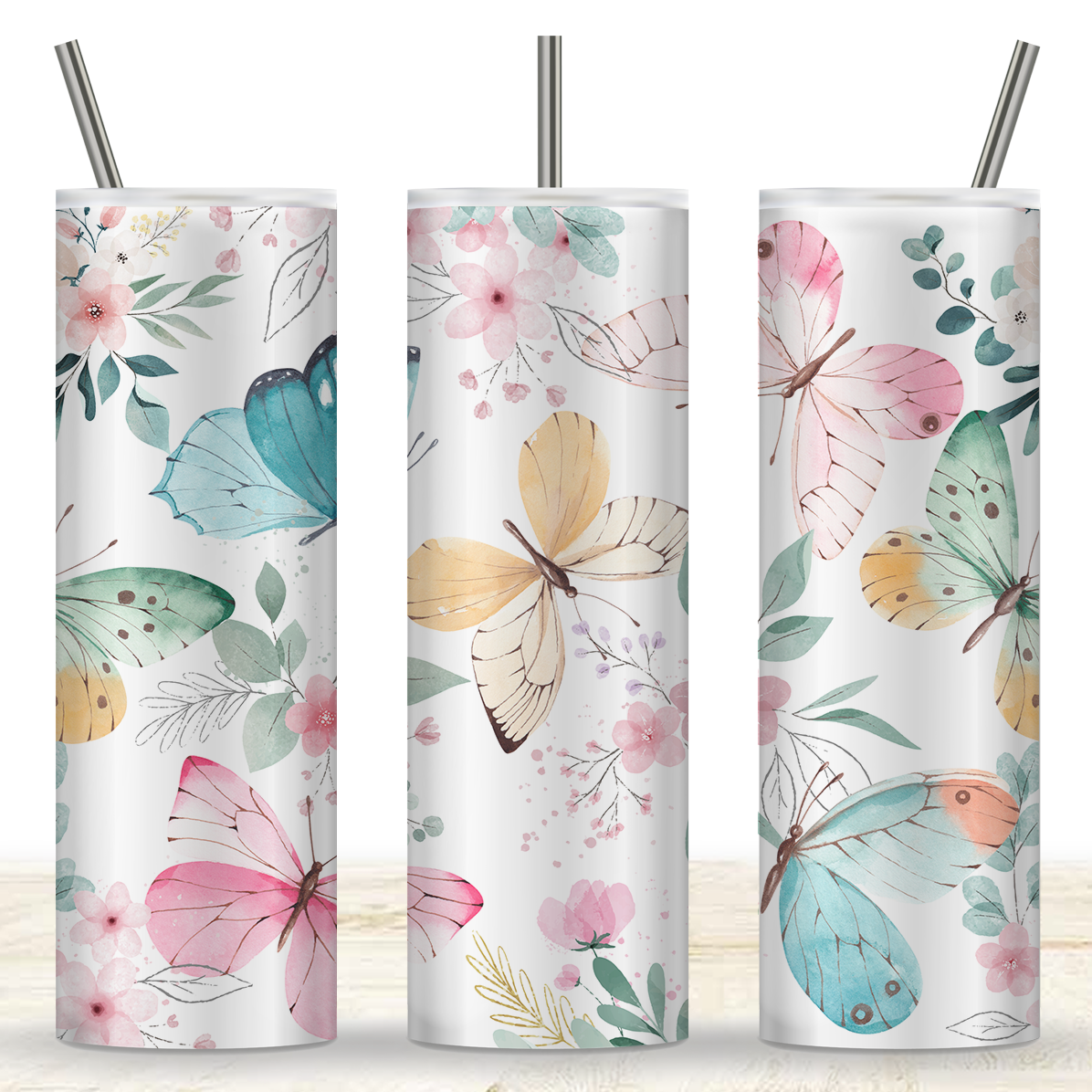 Pastel butterfly - Tumbler Wrap