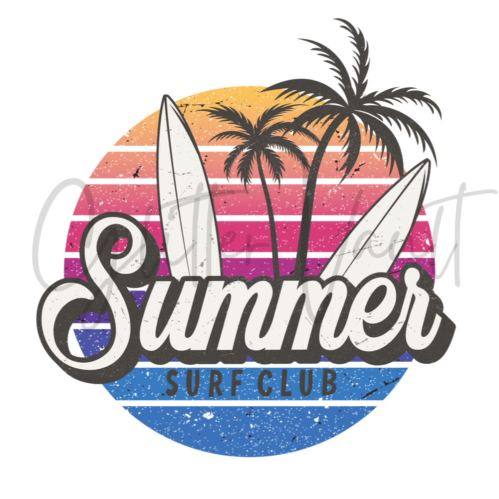 Summer Surf Club Retro - Digital Download