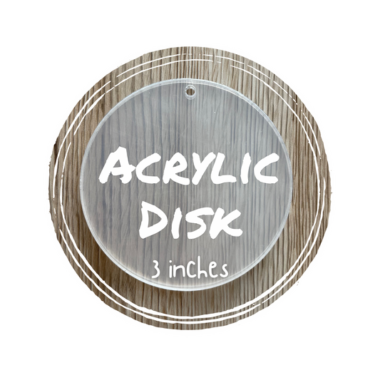 3” Acrylic Disk With Hole - Blank
