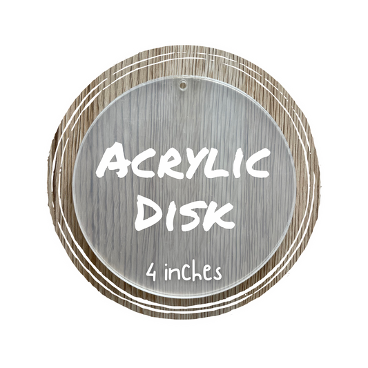 4” Acrylic Disk With Hole - Blank
