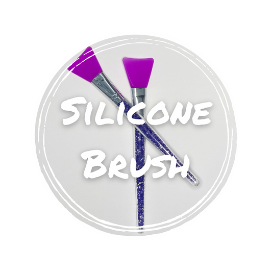 Silicone Brush - Purple sparkles