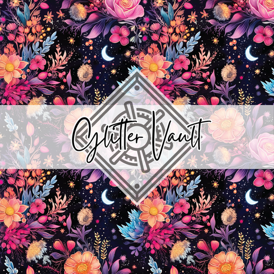 #1116 - Vibrant Floral Magic Vinyl Print
