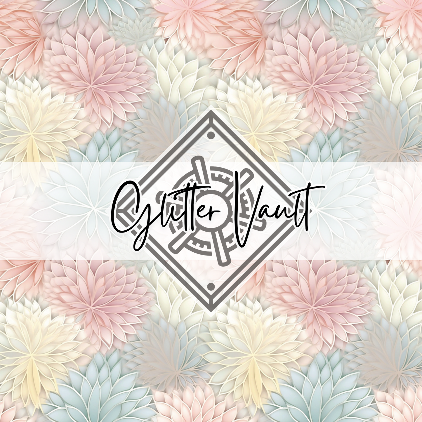 #1141 - Pastel Flowers Vinyl Print