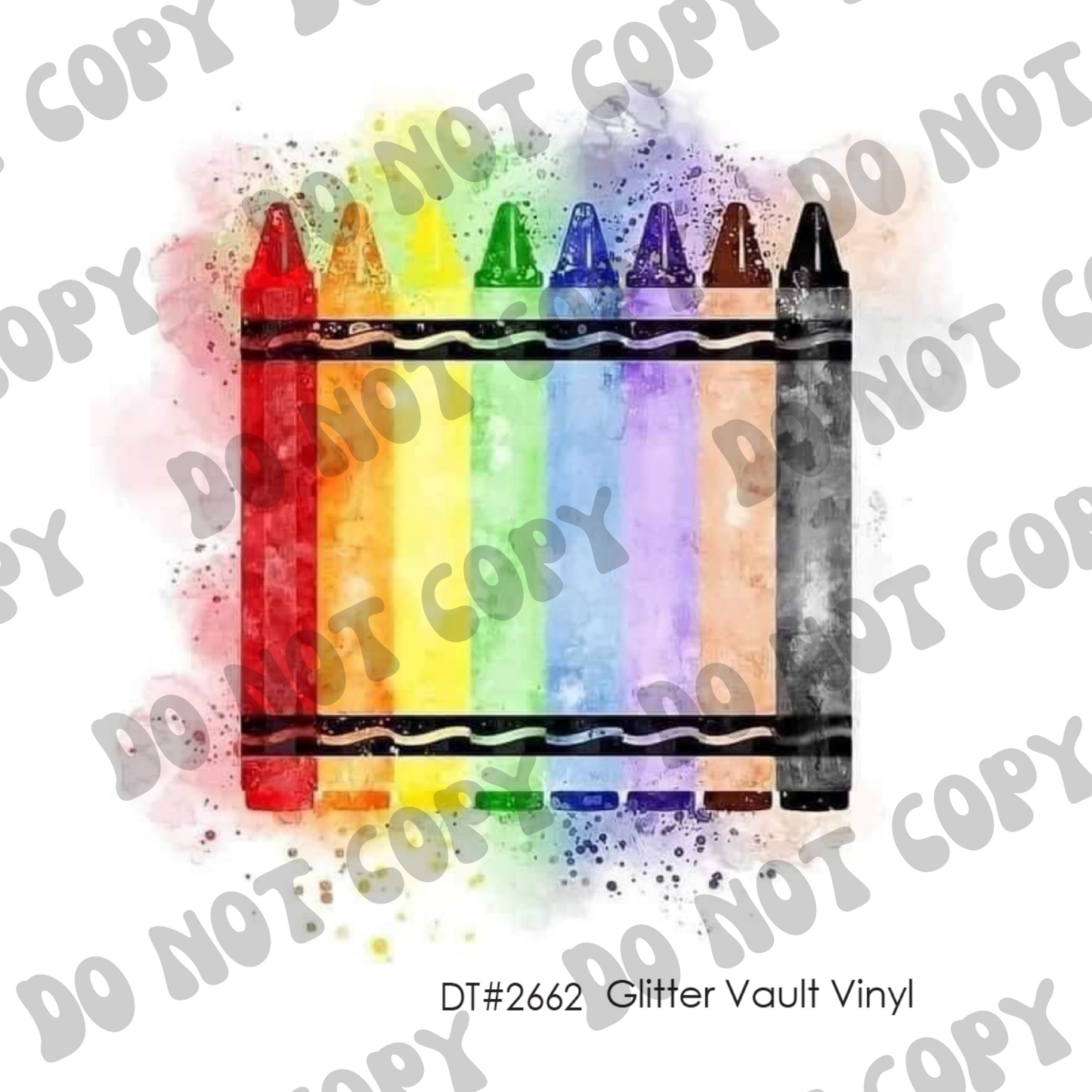 DT# 2662 - Watercolour Crayon - Transparent Decal