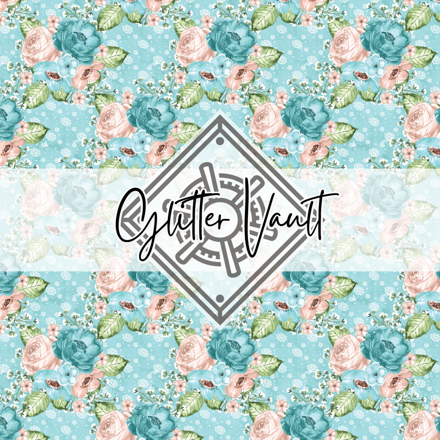 #1095 - Blue Bunches Vinyl Print