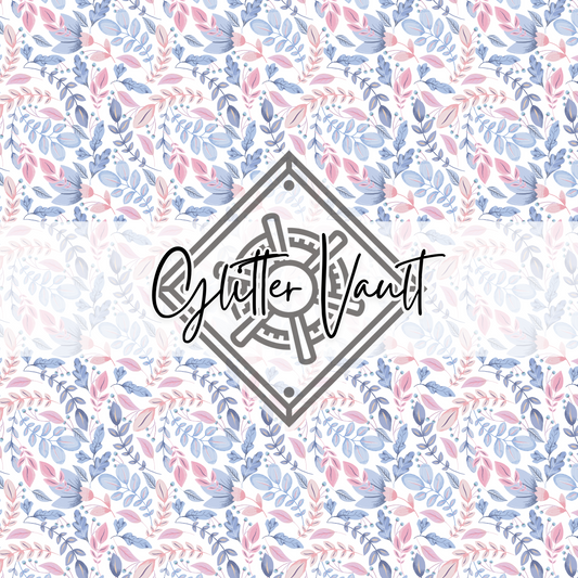 #1101 - Purples Foliage Vinyl Print - Small