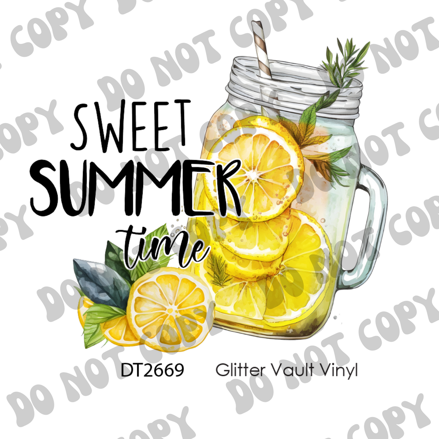 DT# 2669 - Sweet Summer Time - Transparent Decal
