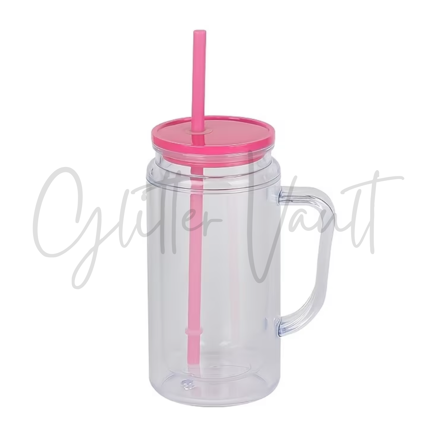 12oz-16oz Acrylic Snowglobe Tumblers With Handle