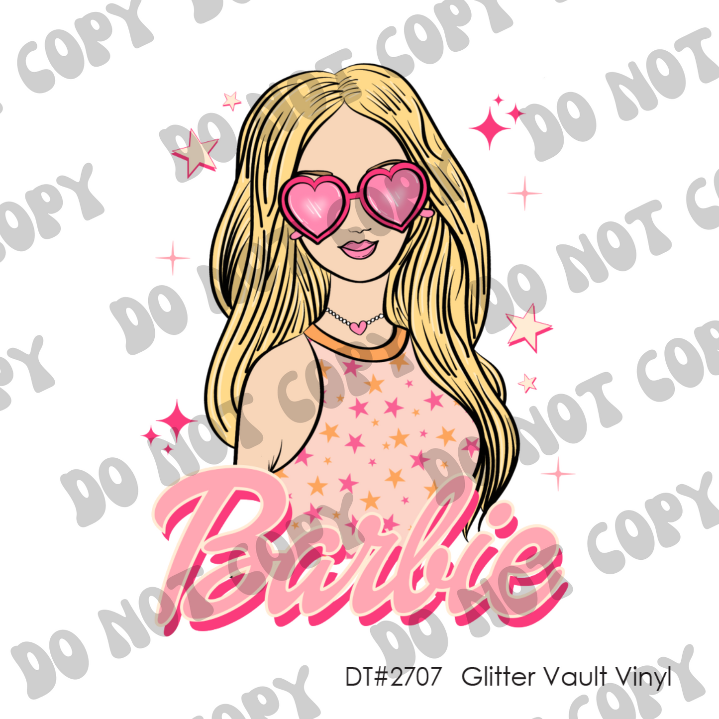 DT# 2707 - Barbie Love - Transparent Decal