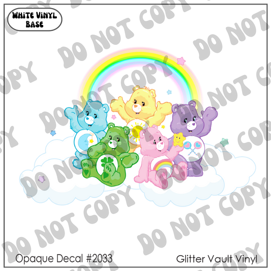 D# 2033 - Bears Over The Rainbow - Opaque Decal