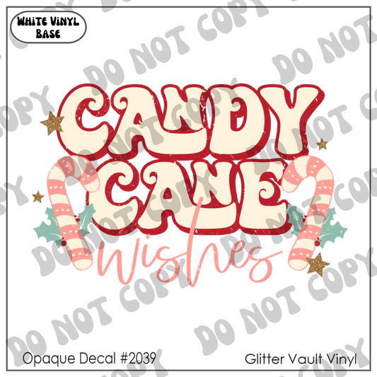 D# 2039 - Candy Cane Wishes - Opaque Decal