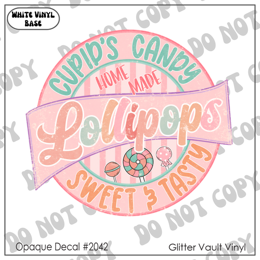 D# 2042 - Cupids Candy - Grunge - Opaque Decal