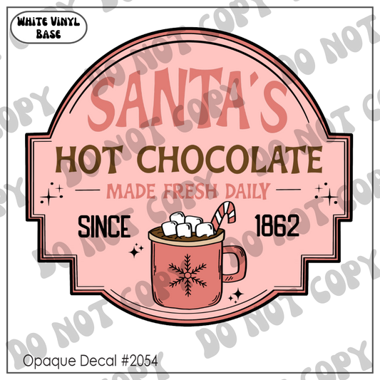 D# 2054 - Santa's Hot Choc - Opaque Decal