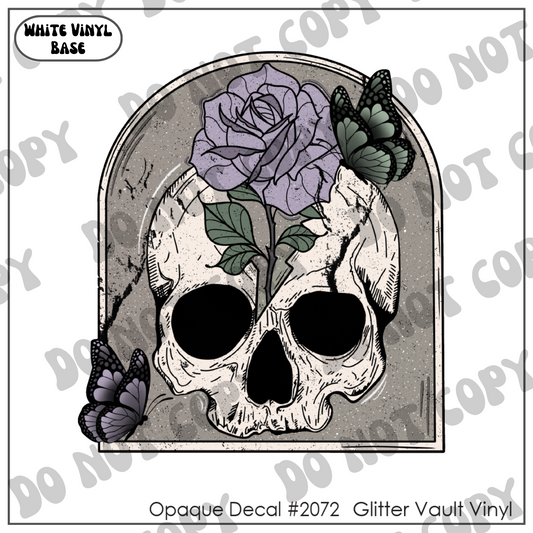 D# 2072 - Window Of Skulls - Opaque Decal - Black Grunge