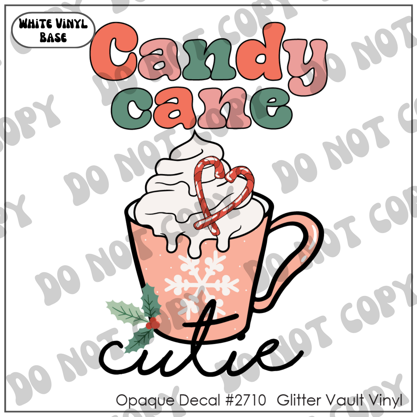 D# 2710 - Candy Cane Cutie - Opaque Decal