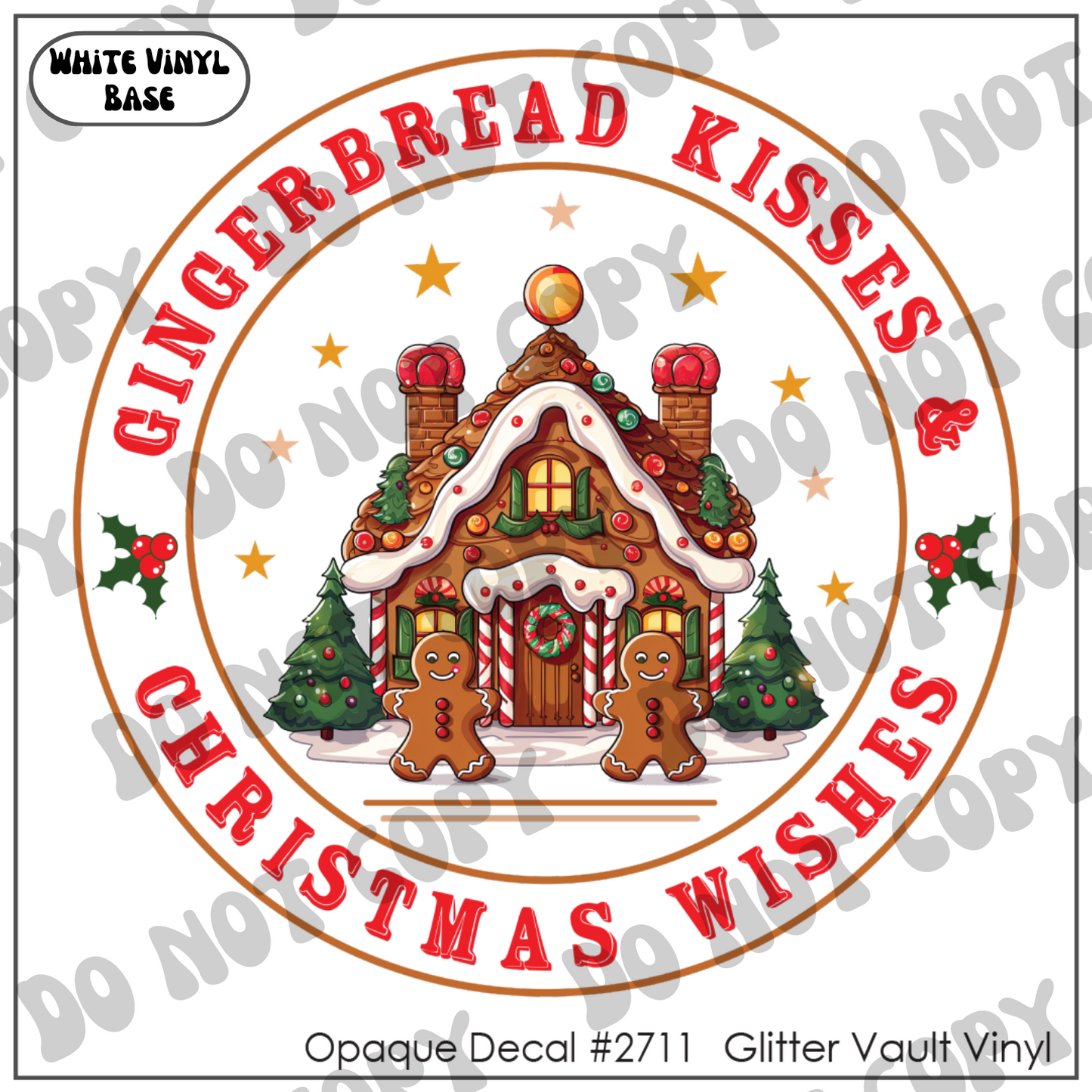 D# 2711 - Gingerbread Kisses - Opaque Decal