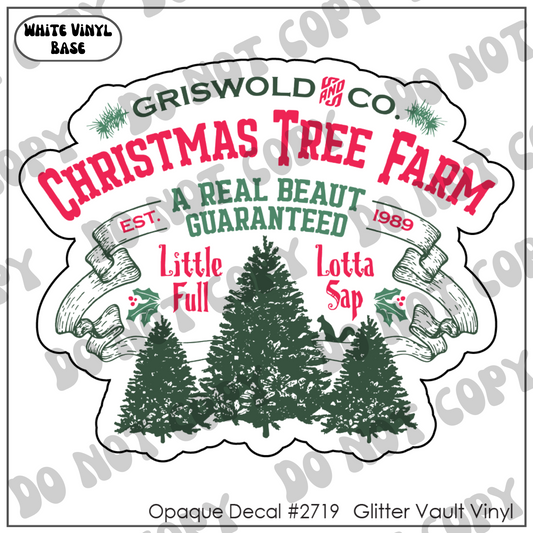 D# 2719 - Christmas Tree - Opaque Decal